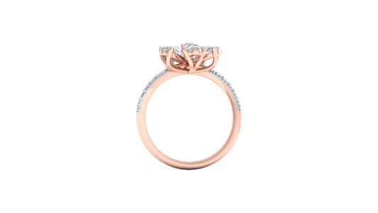 Pink Gold-Supernova Statement Lab-Grown Diamond Engagement Ring_view=FRONT