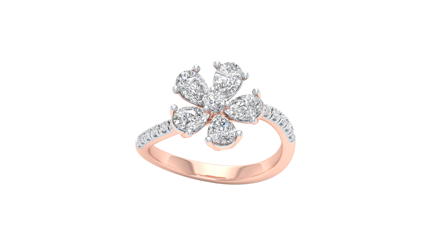 Pink Gold-Supernova Statement Lab-Grown Diamond Engagement Ring_view=TOP
