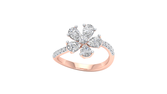 Pink Gold-Supernova Statement Lab-Grown Diamond Engagement Ring_view=TOP