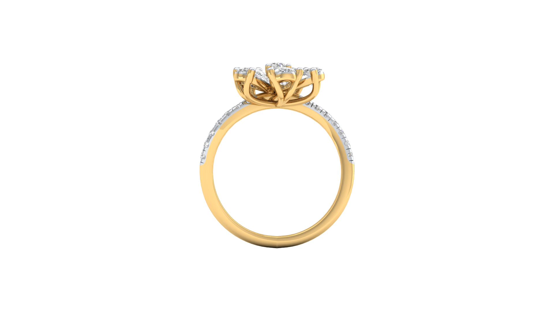 Yellow Gold-Supernova Statement Lab-Grown Diamond Engagement Ring_view=FRONT