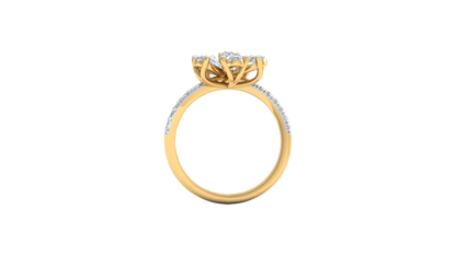 Yellow Gold-Supernova Statement Lab-Grown Diamond Engagement Ring_view=FRONT
