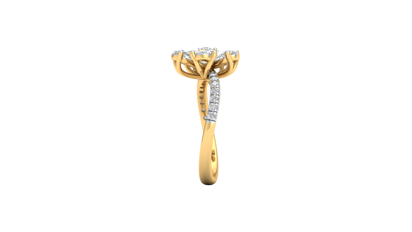 Yellow Gold-Supernova Statement Lab-Grown Diamond Engagement Ring_view=SIDE
