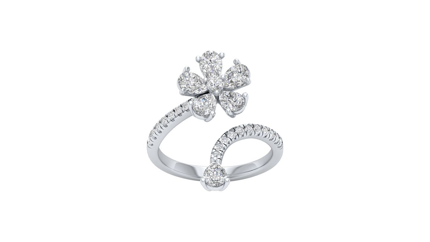 White Gold-Gleam Lab-Grown Diamond Engagement Ring_view=TOP