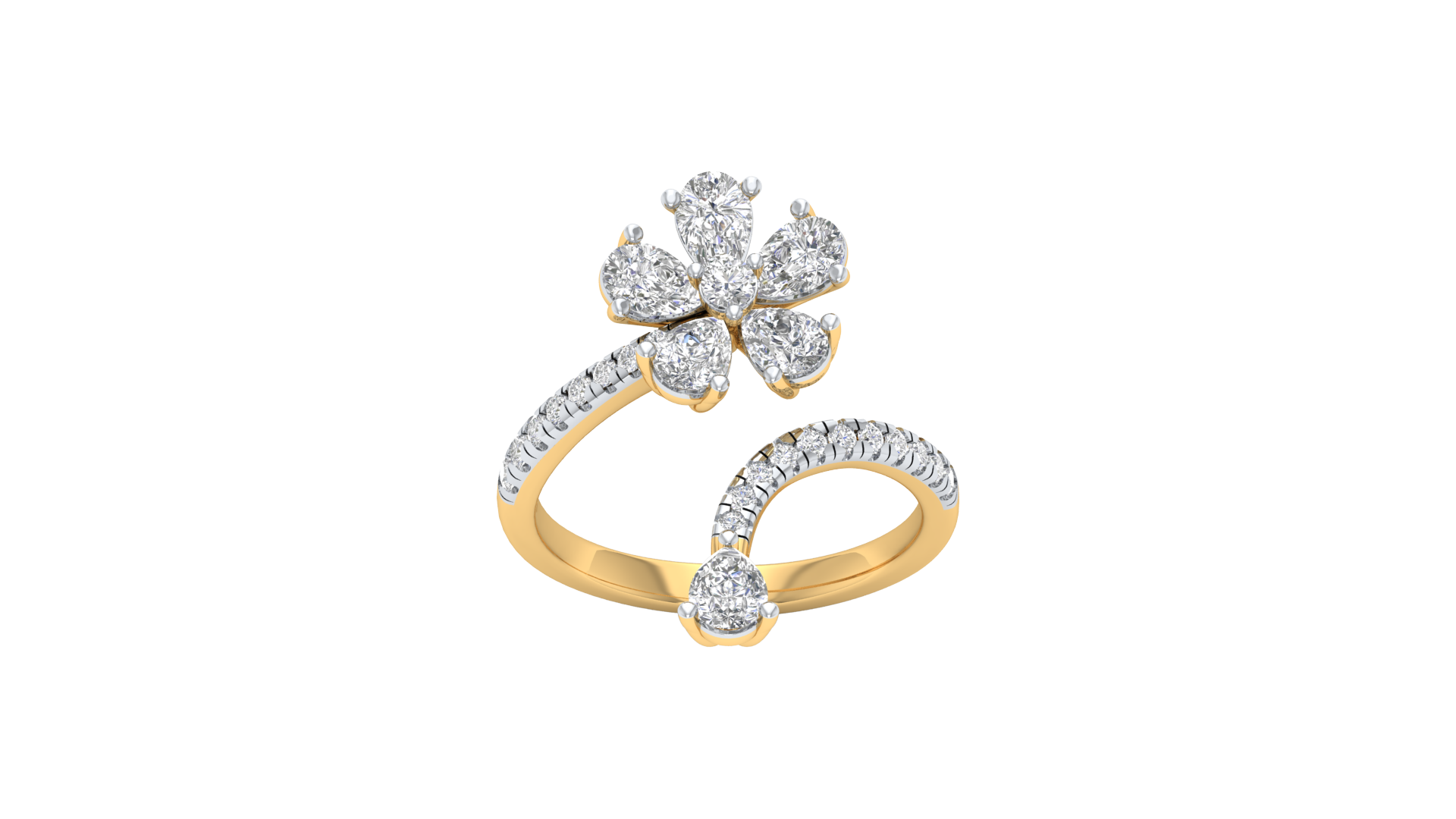 Yellow Gold-Gleam Lab-Grown Diamond Engagement Ring_view=TOP