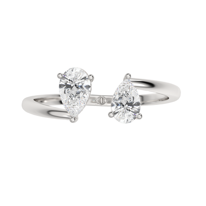 White Gold-Nebula Twist Lab-Grown Diamond Cocktail Ring_view=TOP