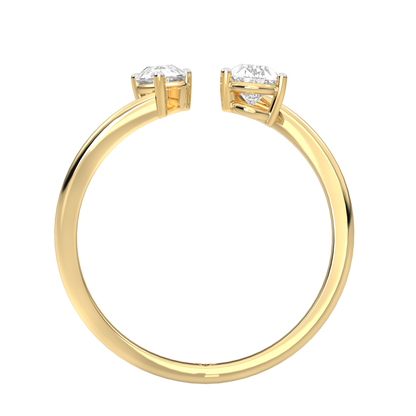 Yellow Gold-Nebula Twist Lab-Grown Diamond Cocktail Ring_view=FRONT