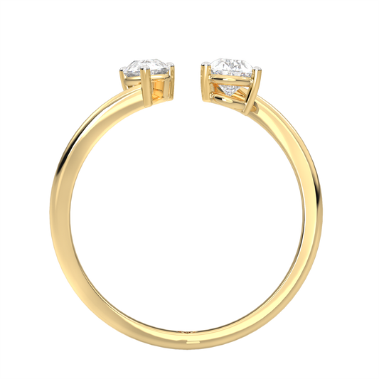 Yellow Gold-Nebula Twist Lab-Grown Diamond Cocktail Ring_view=FRONT