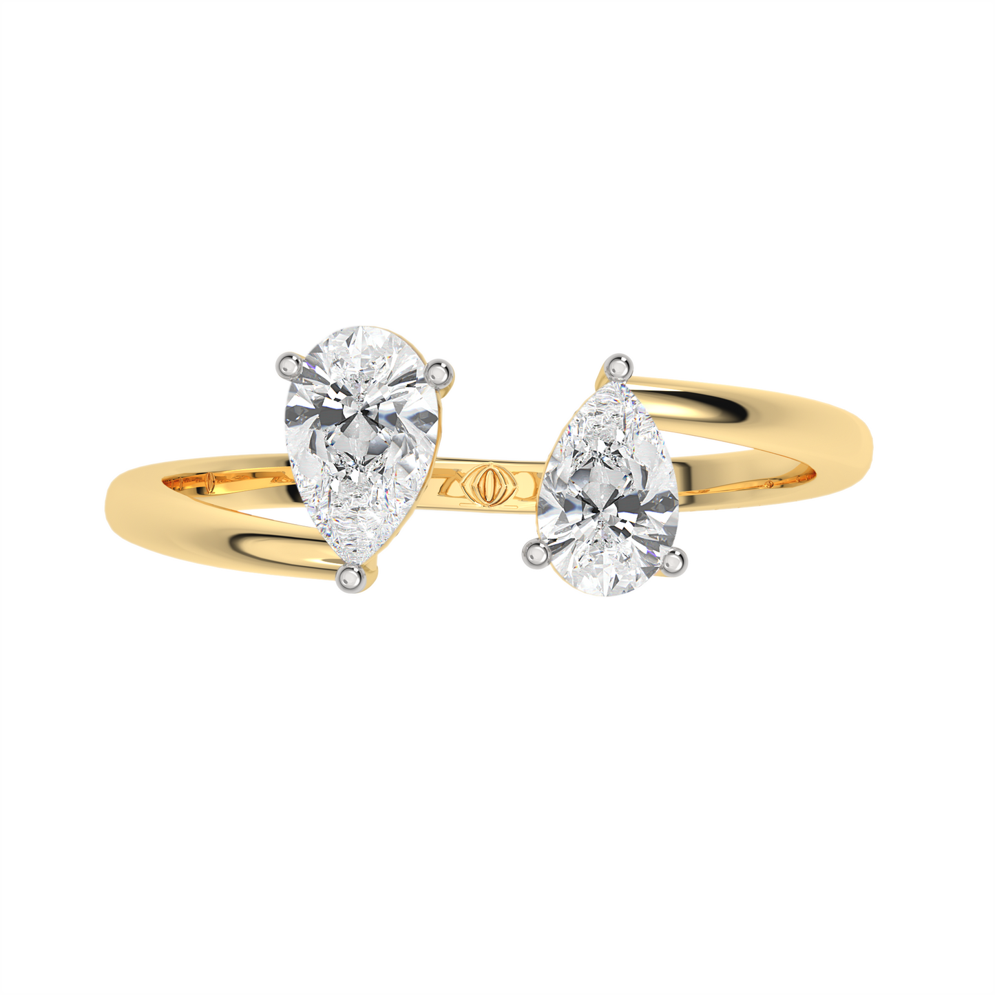 Yellow Gold-Nebula Twist Lab-Grown Diamond Cocktail Ring_view=TOP