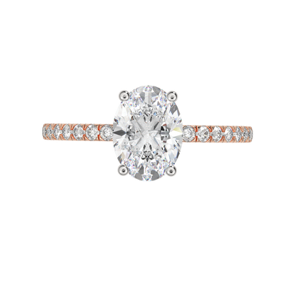 Pink Gold-Luna Channel-Set Lab-Grown Diamond Engagement Ring_view=TOP