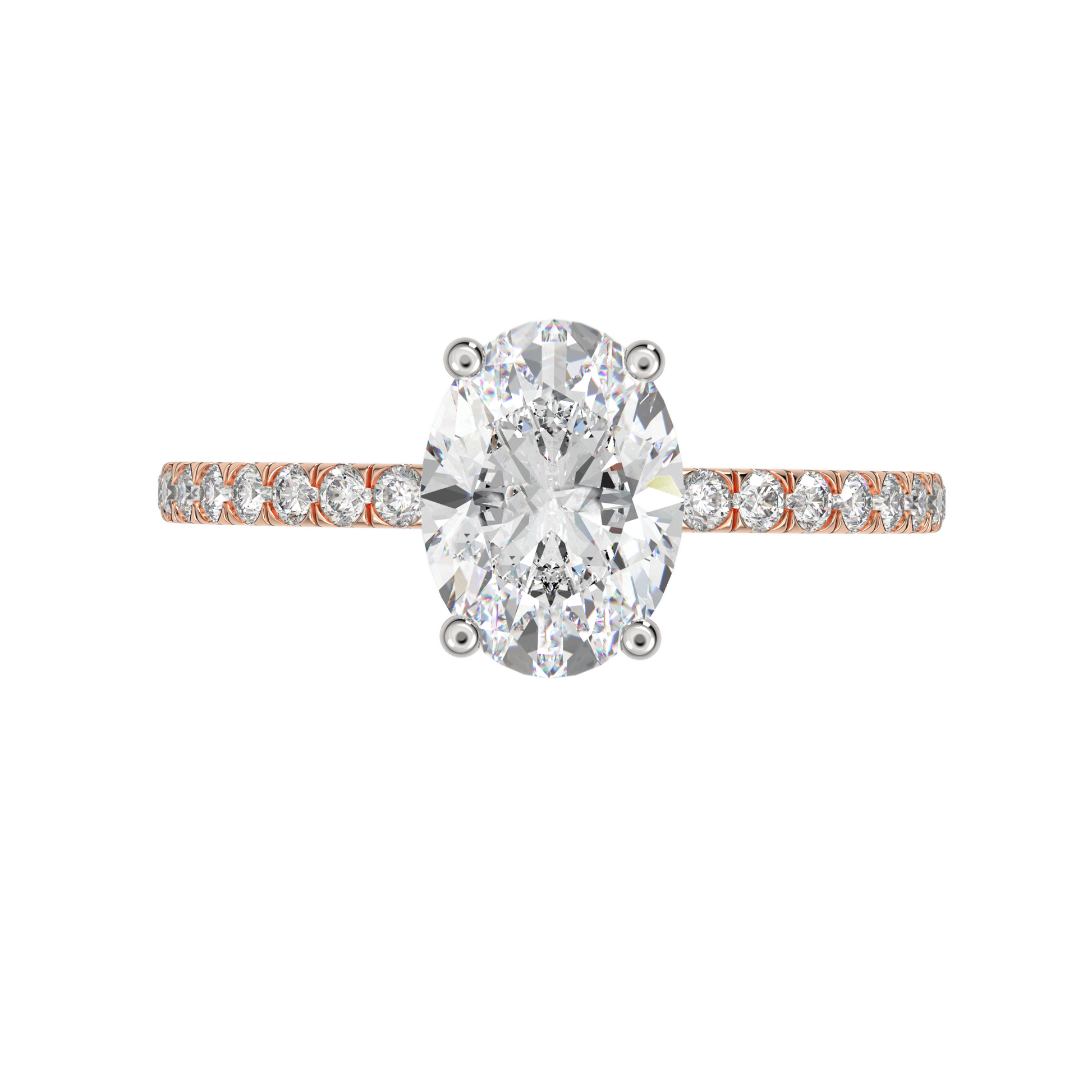 Pink Gold-Luna Channel-Set Lab-Grown Diamond Engagement Ring_view=TOP