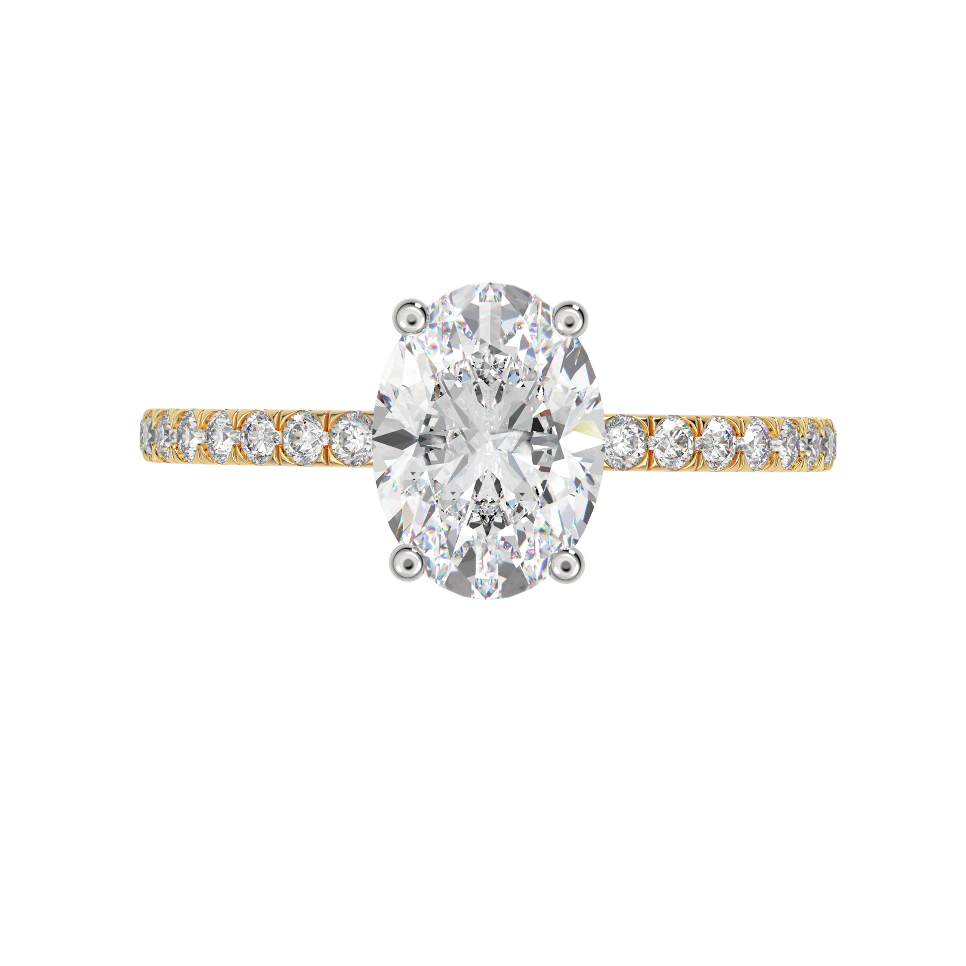 Yellow Gold-Luna Channel-Set Lab-Grown Diamond Engagement Ring_view=TOP