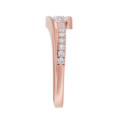 Pink Gold-Blush Lab Diamond Ring 0.15ct Round Center_view=SIDE