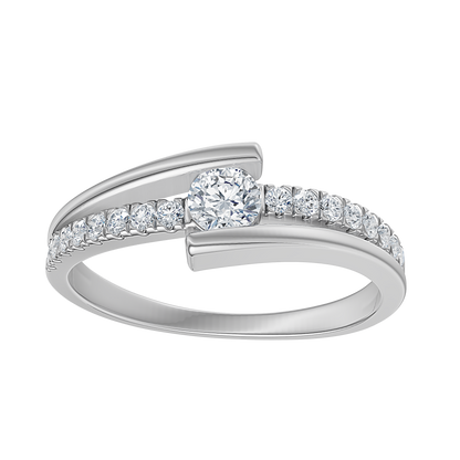 White Gold-Blush Lab Diamond Ring 0.15ct Round Center_view=3DH