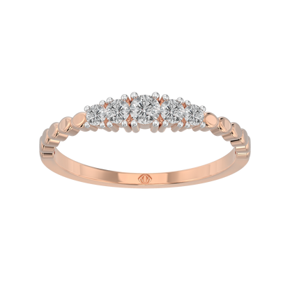 Pink Gold-Horizon Contemporary Lab-Grown Diamond Band_view=3DH