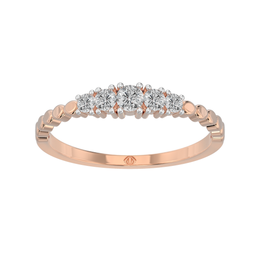 Pink Gold-Horizon Contemporary Lab-Grown Diamond Band_view=3DH