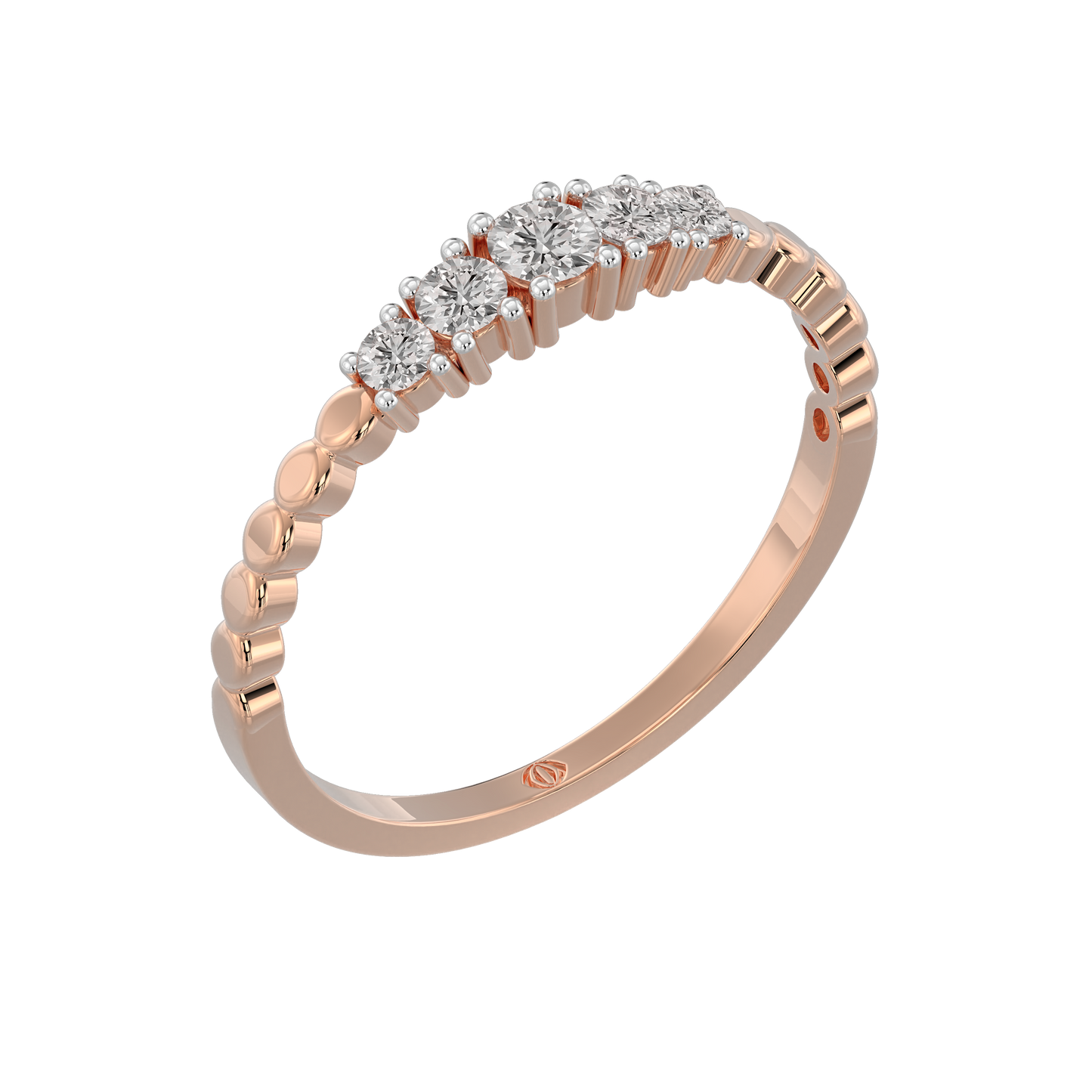 Pink Gold-Horizon Contemporary Lab-Grown Diamond Band_view=3DV