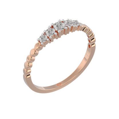 Pink Gold-Horizon Contemporary Lab-Grown Diamond Band_view=3DV