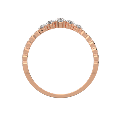 Pink Gold-Horizon Contemporary Lab-Grown Diamond Band_view=FRONT