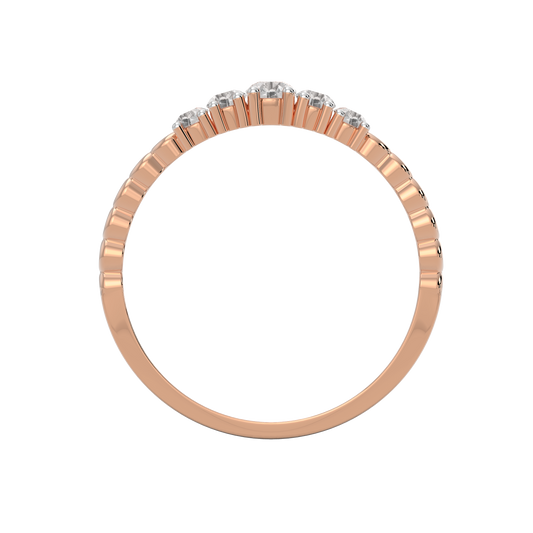 Pink Gold-Horizon Contemporary Lab-Grown Diamond Band_view=FRONT