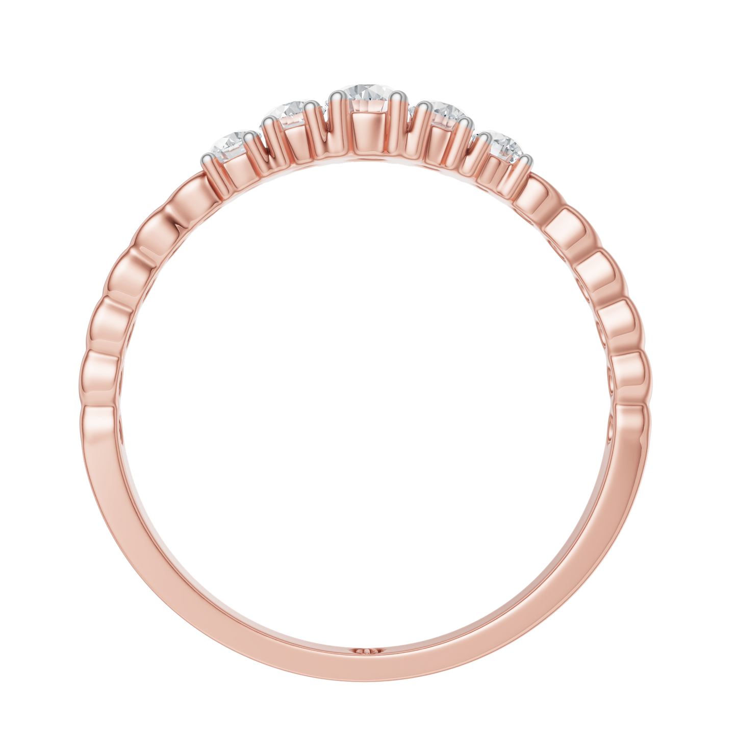 Pink Gold-Horizon Lab Diamond Band_view=FRONT