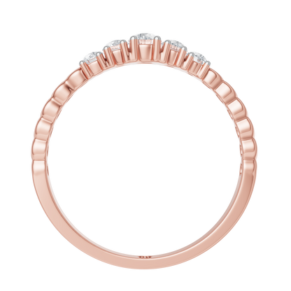 Pink Gold-Horizon Lab Diamond Band_view=FRONT