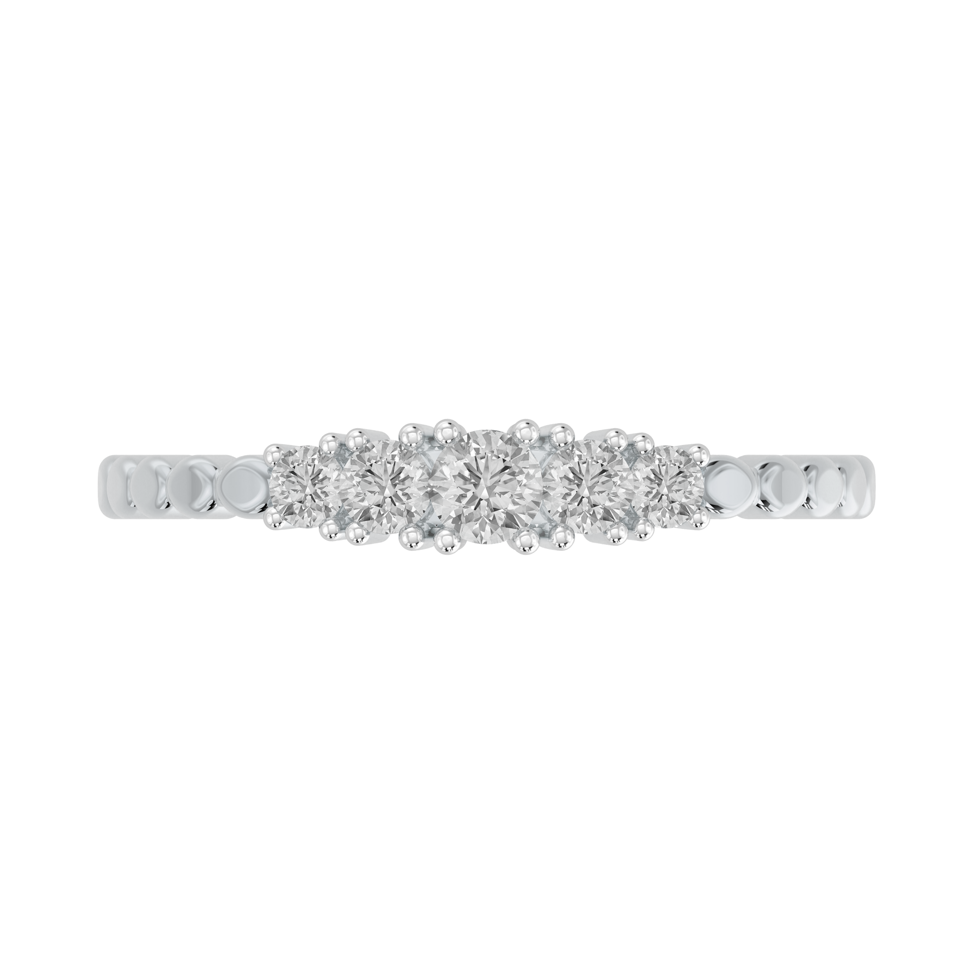 White Gold-Horizon Contemporary Lab-Grown Diamond Band_view=TOP