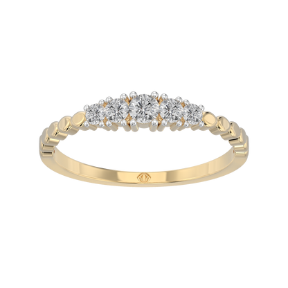 Yellow Gold-Horizon Contemporary Lab-Grown Diamond Band_view=3DH