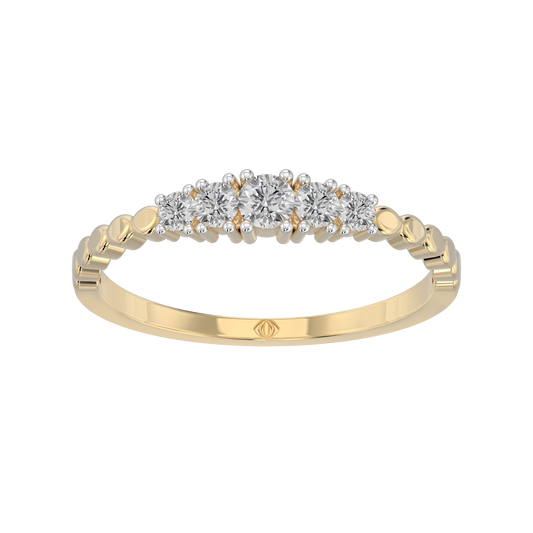 Yellow Gold-Horizon Contemporary Lab-Grown Diamond Band_view=3DH