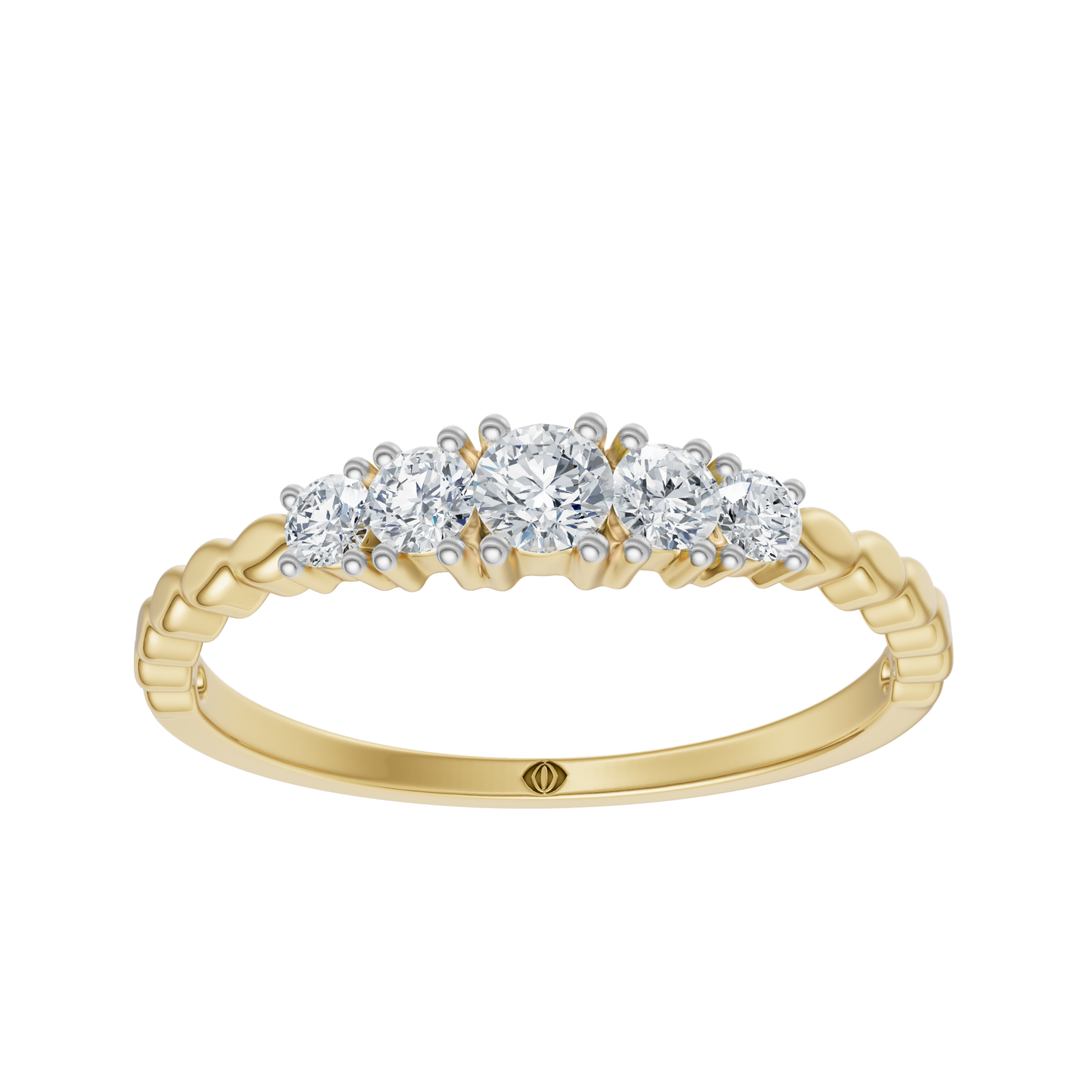 Yellow Gold-Horizon Lab Diamond Band_view=3DH