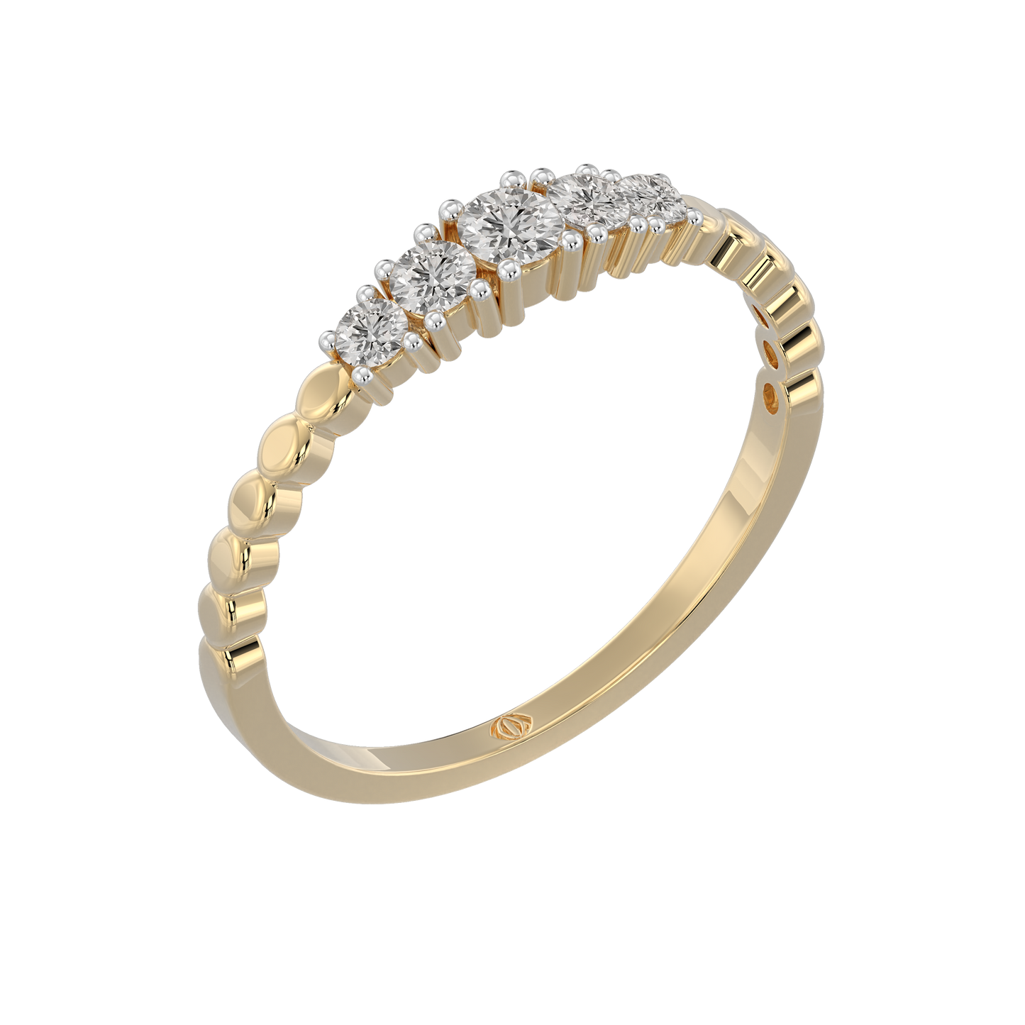 Yellow Gold-Horizon Contemporary Lab-Grown Diamond Band_view=3DV