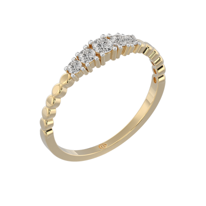 Yellow Gold-Horizon Contemporary Lab-Grown Diamond Band_view=3DV