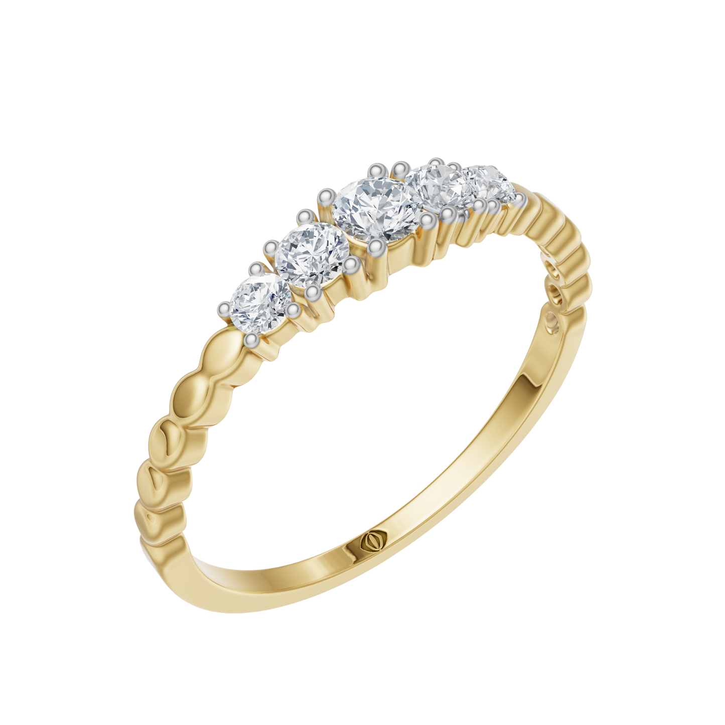 Yellow Gold-Horizon Lab Diamond Band_view=3DV