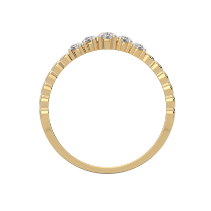 Yellow Gold-Horizon Contemporary Lab-Grown Diamond Band_view=FRONT
