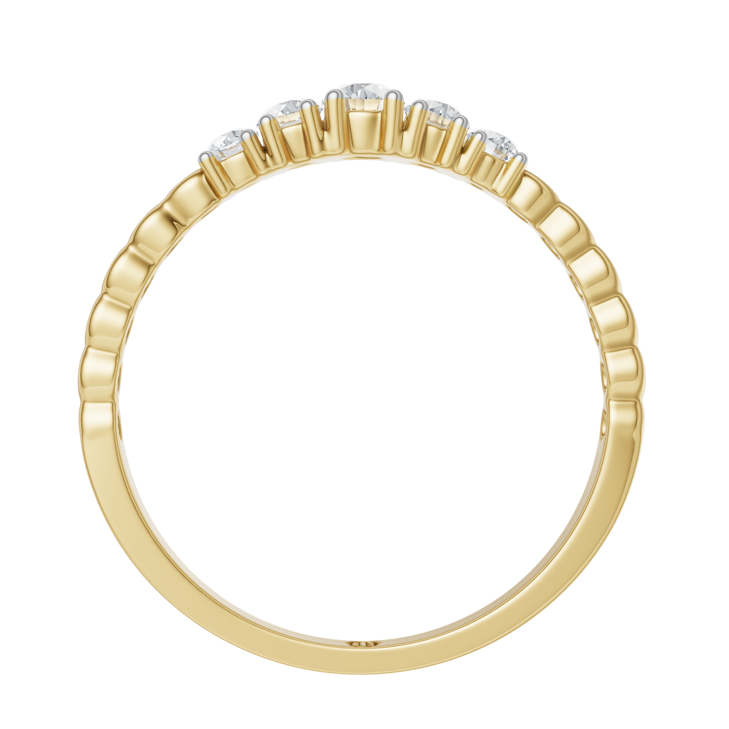 Yellow Gold-Horizon Lab Diamond Band_view=FRONT