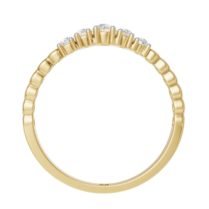 Yellow Gold-Horizon Lab Diamond Band_view=FRONT