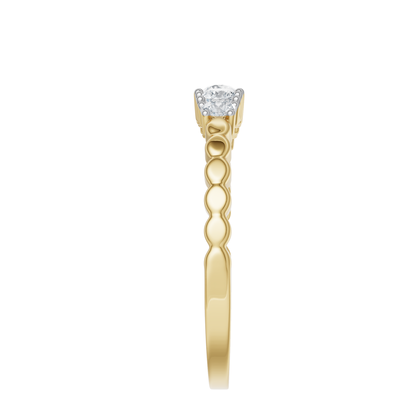 Yellow Gold-Horizon Lab Diamond Band_view=SIDE