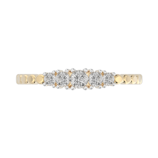 Yellow Gold-Horizon Contemporary Lab-Grown Diamond Band_view=TOP