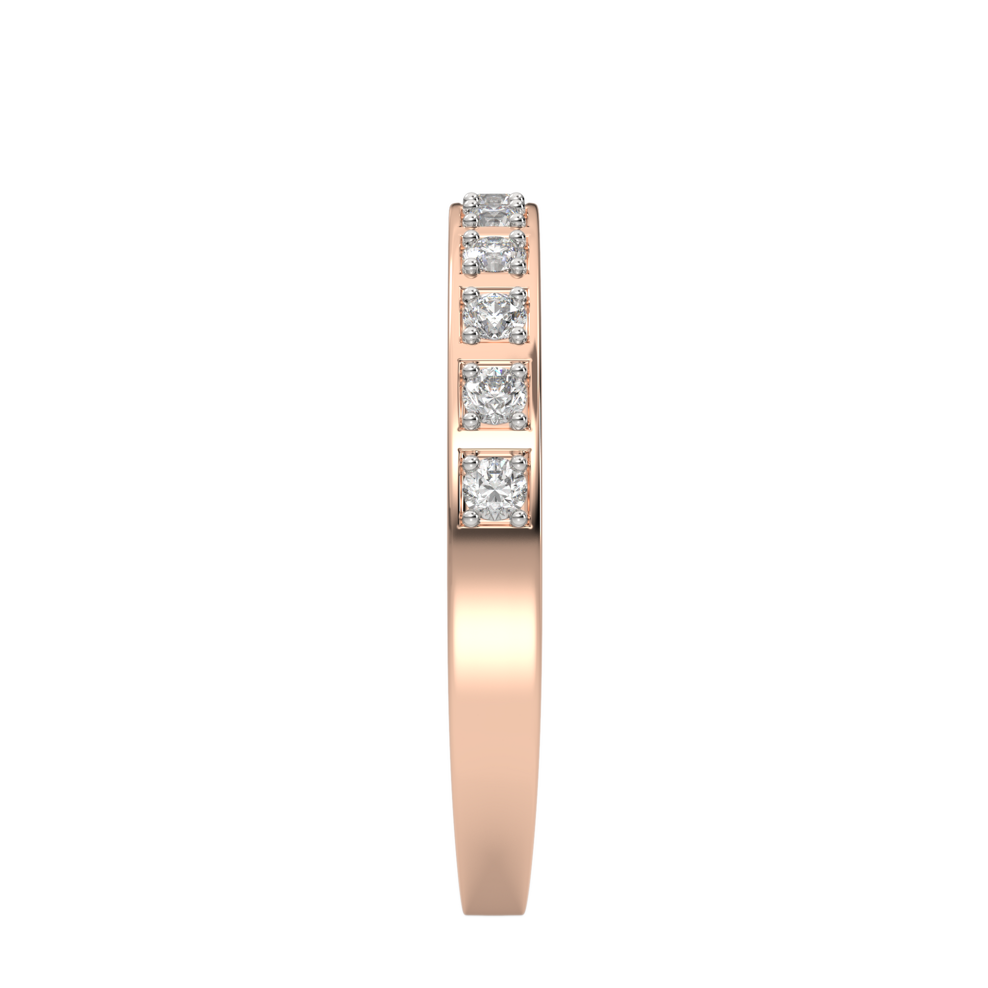 Pink Gold-Eclipse Lab-Grown Diamond Band_view=SIDE