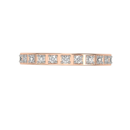 Pink Gold-Eclipse Lab-Grown Diamond Band_view=TOP