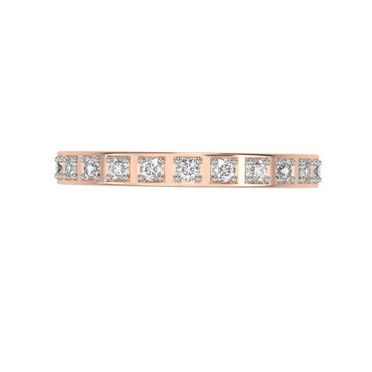 Pink Gold-Eclipse Lab-Grown Diamond Band_view=TOP