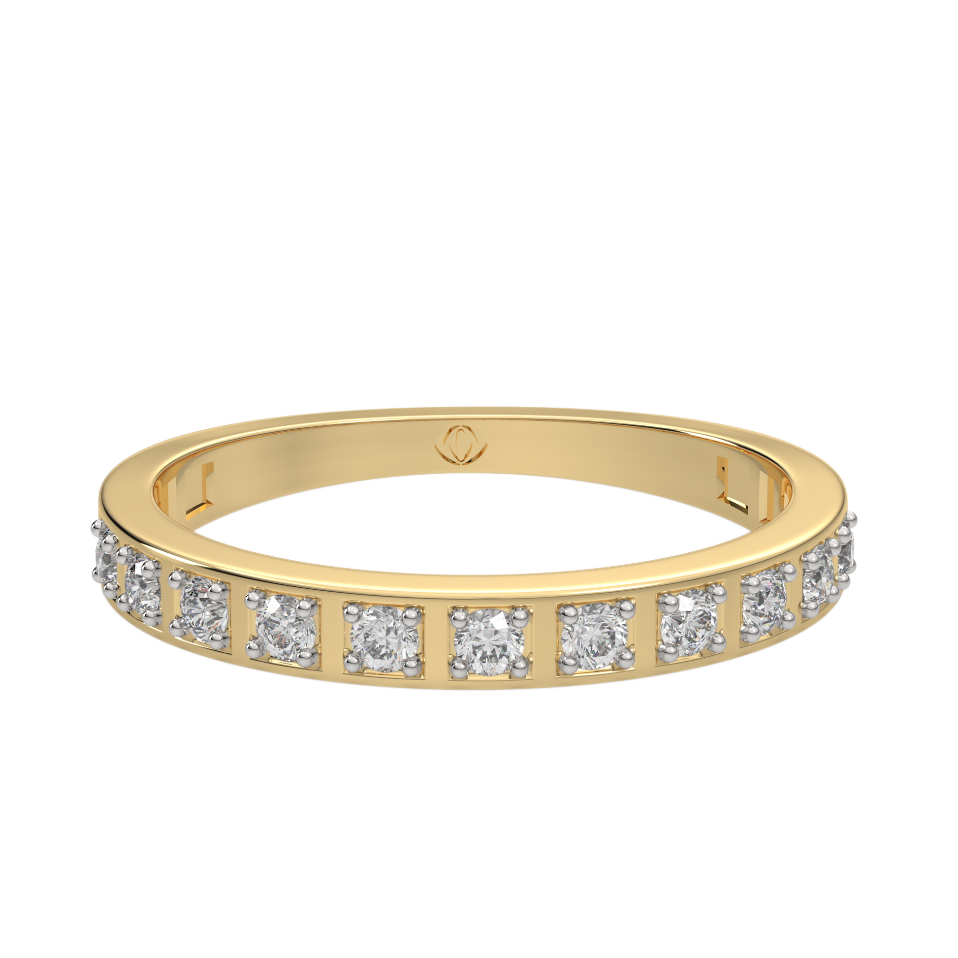 Yellow Gold-Eclipse Lab-Grown Diamond Band_view=3DH