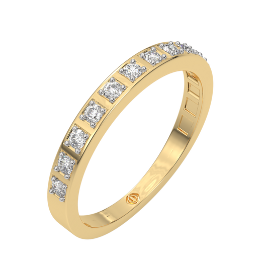 Yellow Gold-Eclipse Lab-Grown Diamond Band_view=3DV