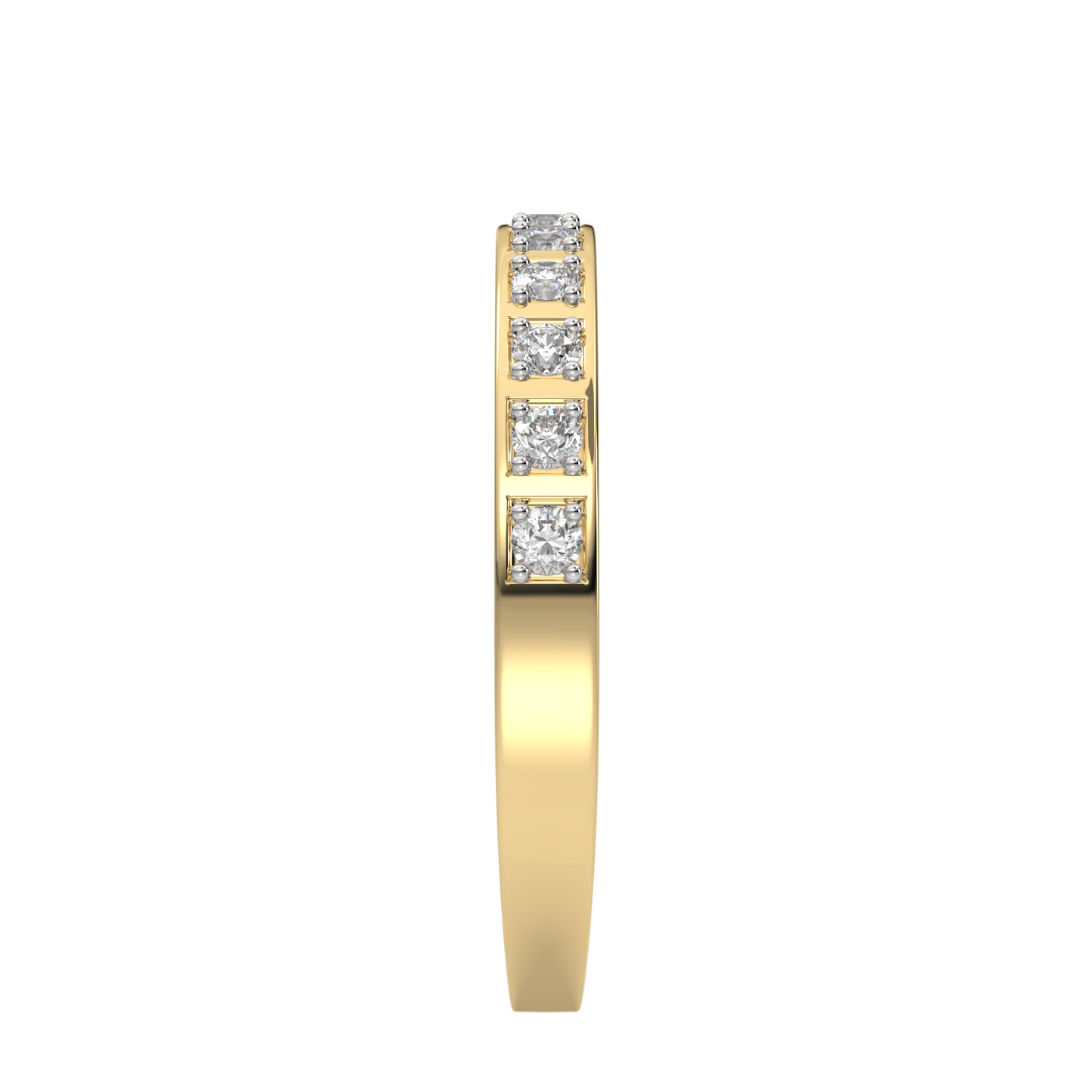 Yellow Gold-Eclipse Lab-Grown Diamond Band_view=SIDE