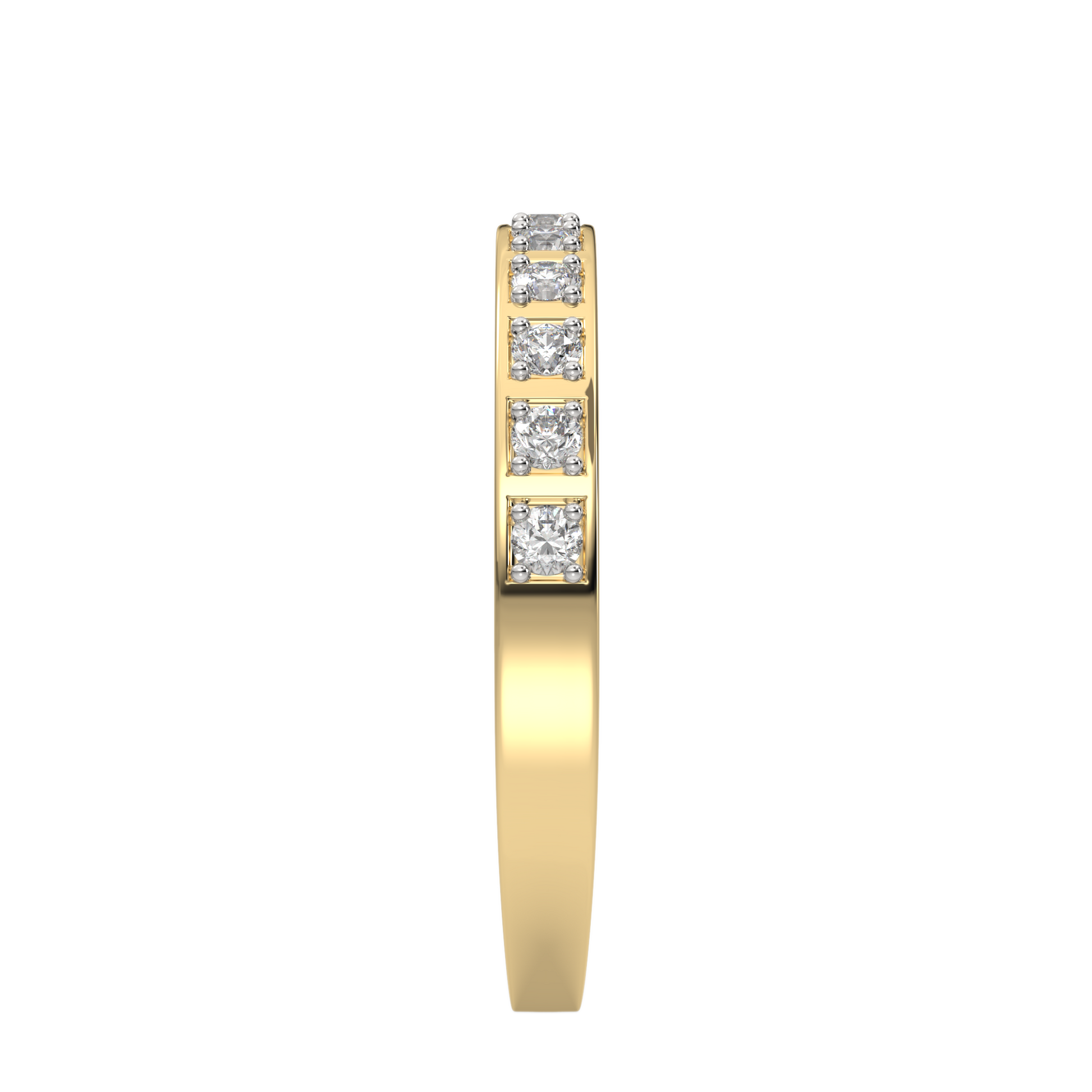 Yellow Gold-Eclipse Lab-Grown Diamond Band_view=SIDE