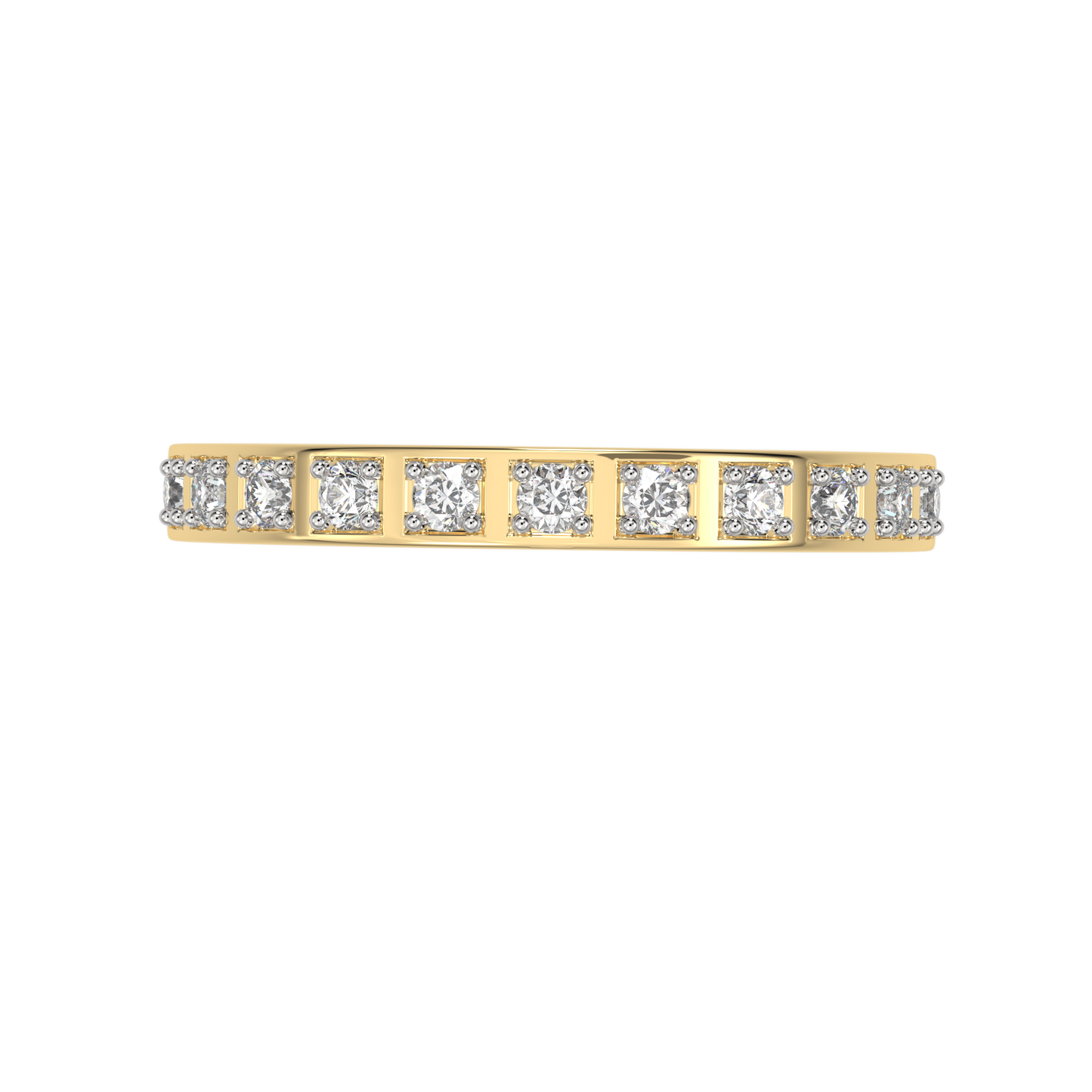 Yellow Gold-Eclipse Lab-Grown Diamond Band_view=TOP