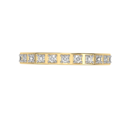 Yellow Gold-Eclipse Lab-Grown Diamond Band_view=TOP