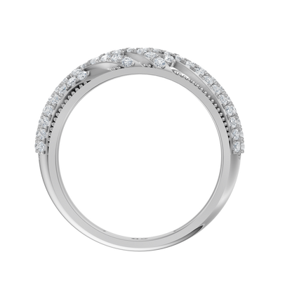 White Gold-Crest Lab Diamond Band_view=FRONT