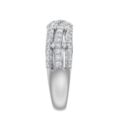 White Gold-Crest Lab Diamond Band_view=SIDE