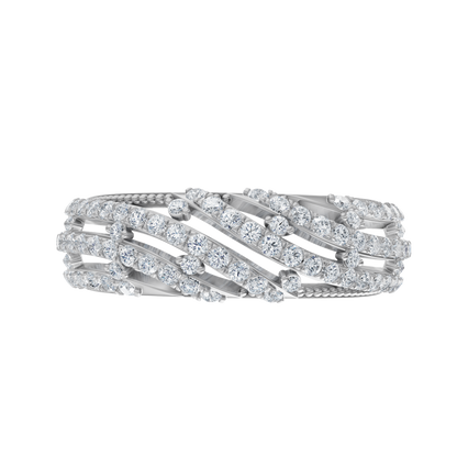 White Gold-Crest Lab Diamond Band_view=TOP