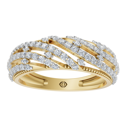 Yellow Gold-Crest Lab Diamond Band_view=3DH